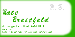 mate breitfeld business card